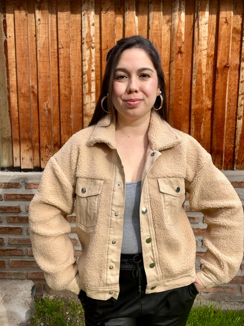 Chaqueta Corderito Beige