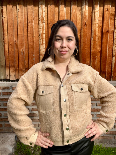 Chaqueta Corderito Beige