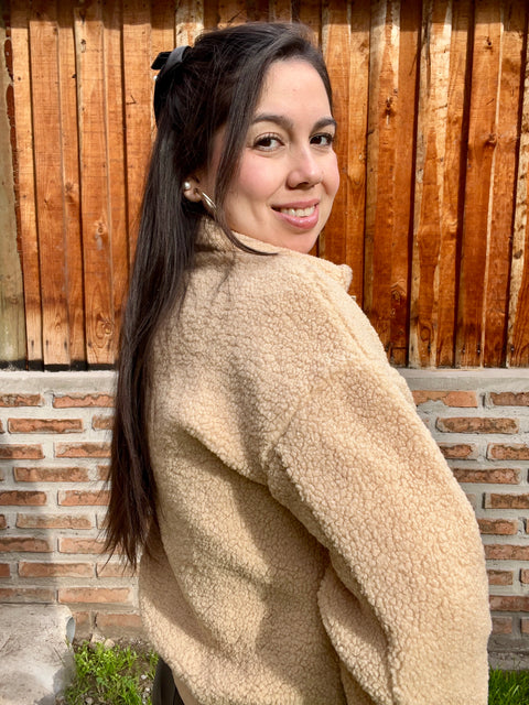 Chaqueta Corderito Beige