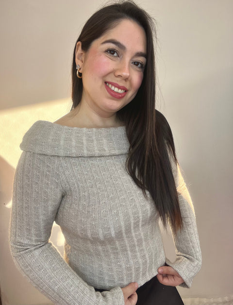 Polera Cuello Bote Nudo