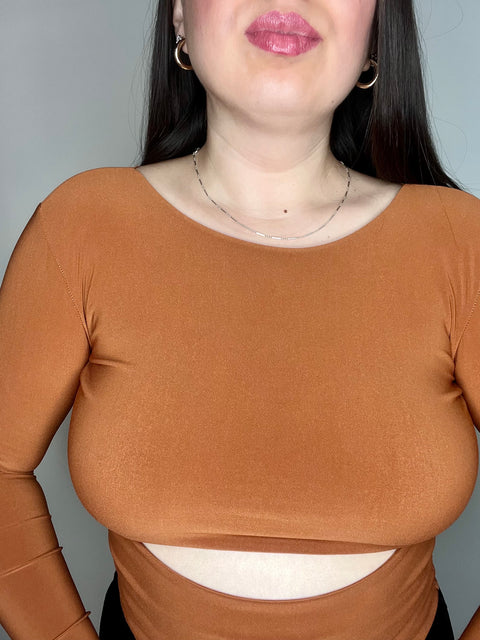 Polera Crop Kiss Manjar