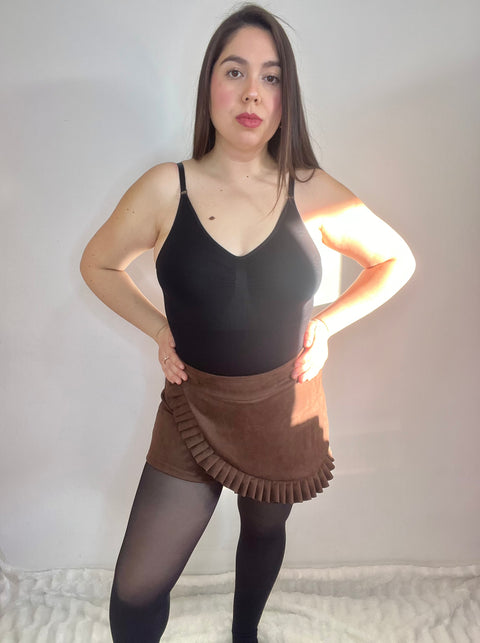 Falda Short Vuelos Café