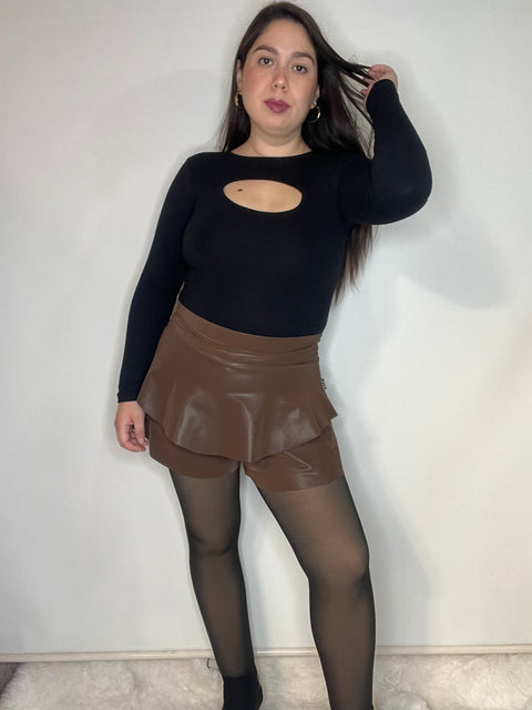 Falda Short Vuelos Café