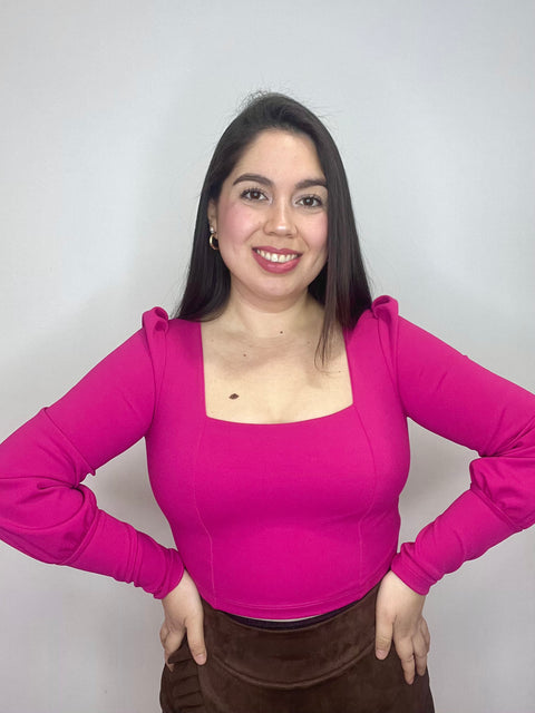Crop Top Princesa Fucsia