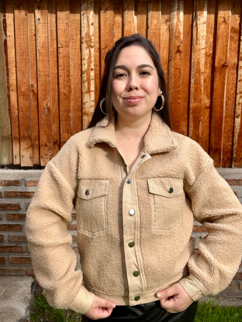 Chaqueta Corderito Beige