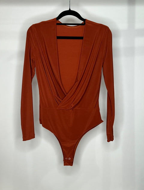 Body Escote Cruzado Terracota