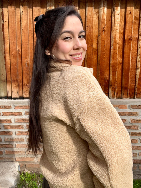 Chaqueta Corderito Beige