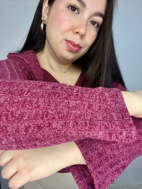 Top Cuello Ojal Burdeo