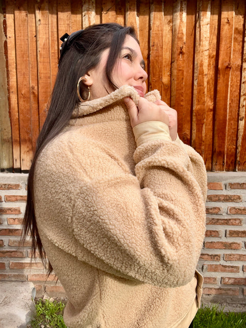 Chaqueta Corderito Beige