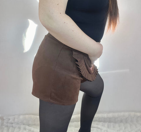 Falda Short Vuelos Café