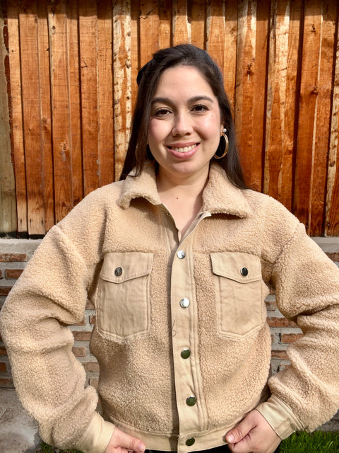 Chaqueta Corderito Beige