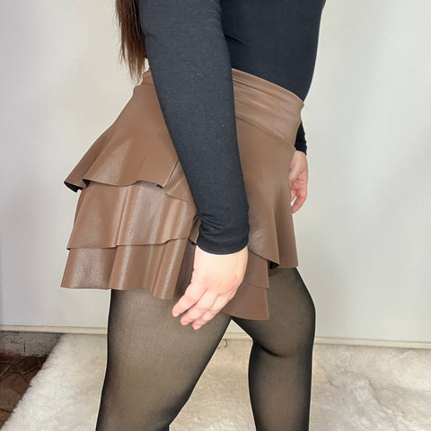 Falda Short Vuelos Café