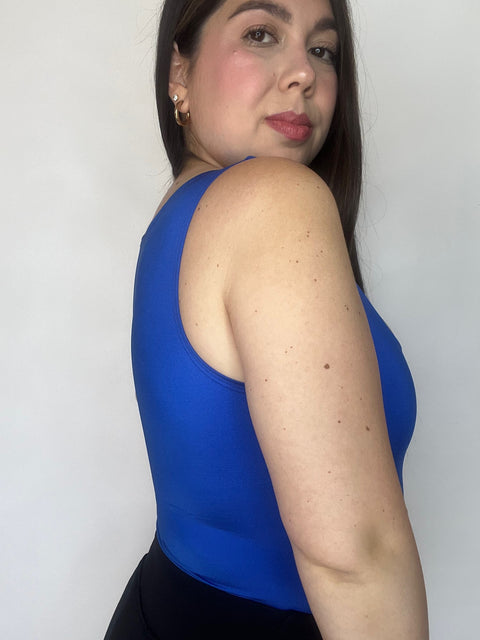 Body Escote Cuadrado Azul Rey