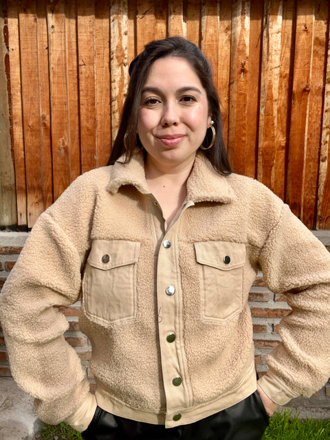 Chaqueta Corderito Beige