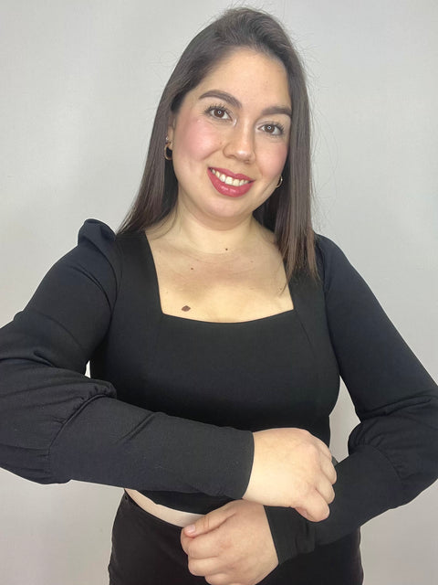 Crop Top Princesa Negro