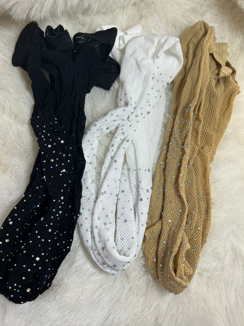 Panty Malla Shine Blanco