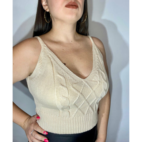 Manga Sweater + Top Blanco Invierno
