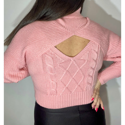 Manga Sweater + Top Rosado