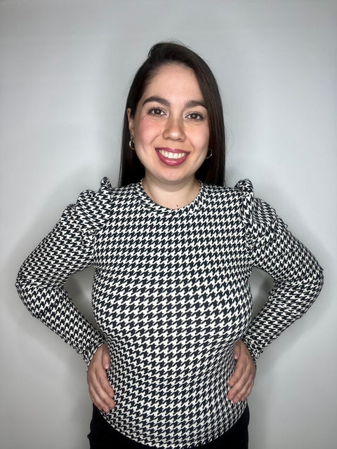 Polera Princesa Black & White