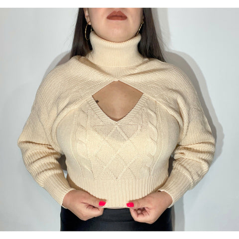 Manga Sweater + Top Blanco Invierno