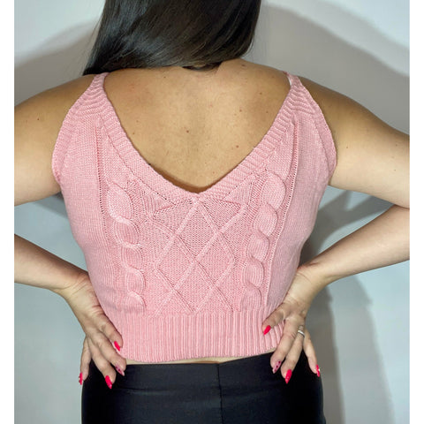 Manga Sweater + Top Rosado