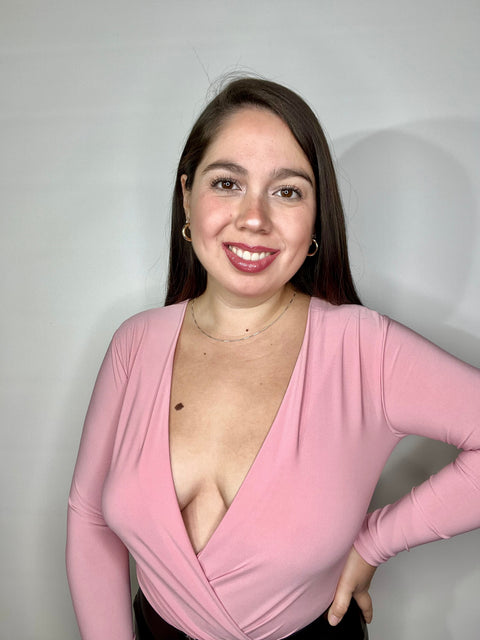 Body Escote Cruzado Palo Rosa