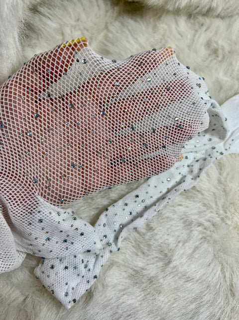 Panty Malla Shine Blanco