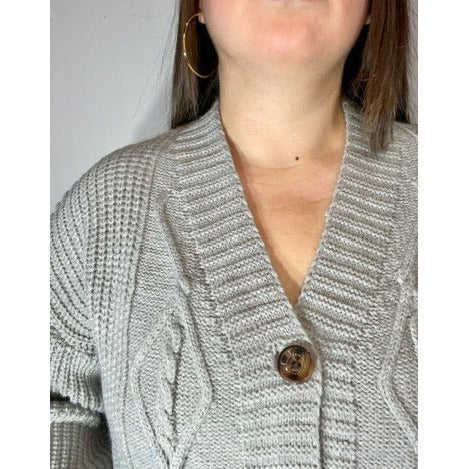 Cardigan Globo Gris