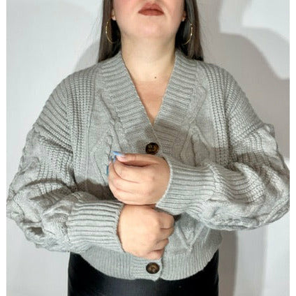 Cardigan Globo Gris