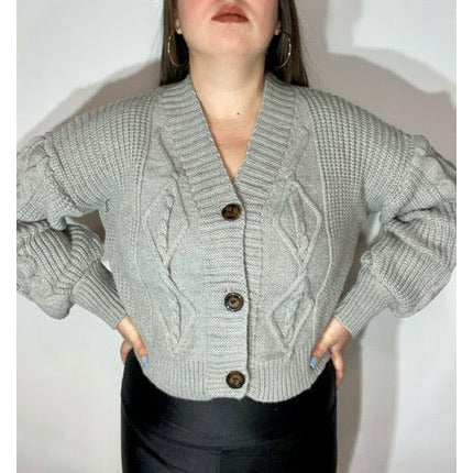 Cardigan Globo Gris