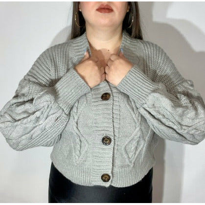 Cardigan Globo Gris