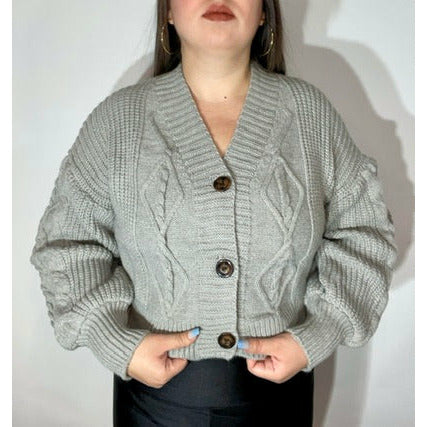 Cardigan Globo Gris